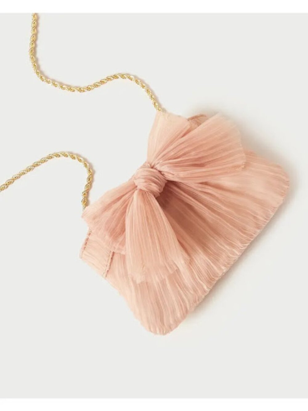 Loeffler Randall Rochelle Pleated Bow Clutch